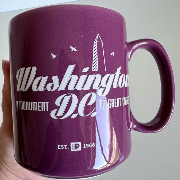 PEET’S Coffee Tea Mug Washington, D.C. A Monument to Great Coffee Large 16 oz - Picture 8 of 10
